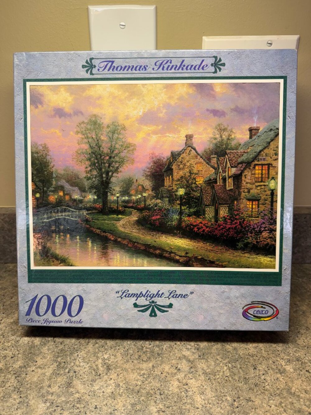 NIB Thomas Kinkade "lamplight Lane"  1000 Piece Puzzle